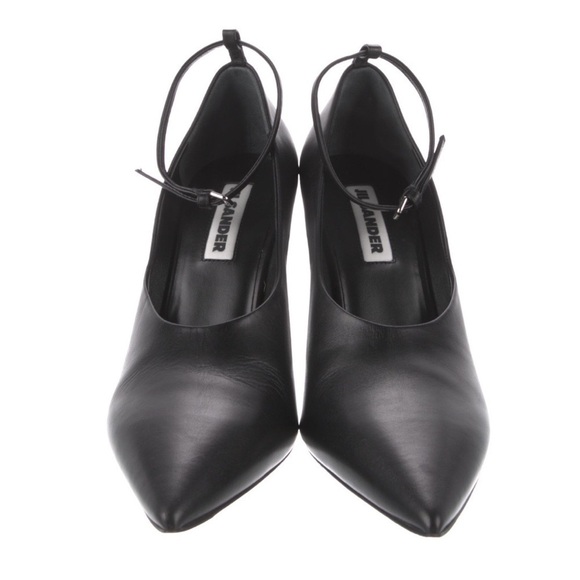 Jil Sander | SSENSE Exclusive Black Ankle Strap Leather Pumps - Size IT 40 - Picture 2 of 9